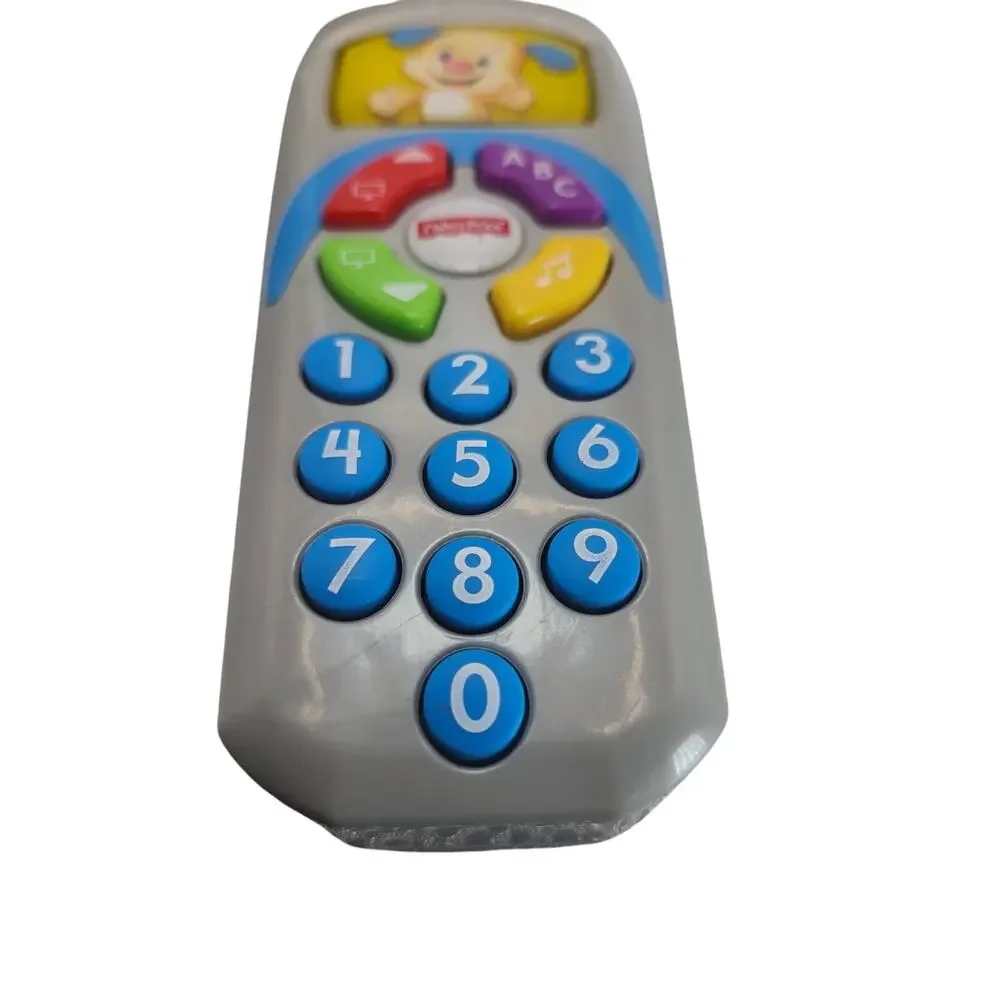 Fisher-Price Laugh &‎ Learn Puppy’s Remote Pretend TV Control Music Tested Gray